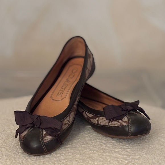 Coach Sarah Flats Brown & Black - Picture 1 of 5